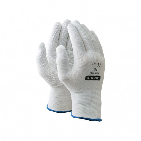 Polüamiidkindad vinüülist mikropunktidega TAMREX 3137, valge, suurus 8, 1 paar