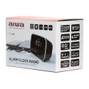 Aiwa CRU-19BK Alarm Clock Radio 2x USB