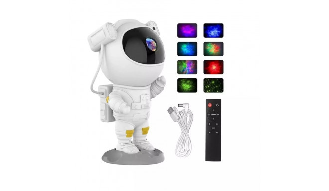 CP 3D Astronout 360 degree Rotate Head Star Sky & Nebula projector with Remote White