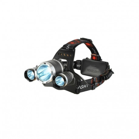 iLike Front Headlight, Headlamp. 3x LED CREE Lamp, Strong Long Range Black