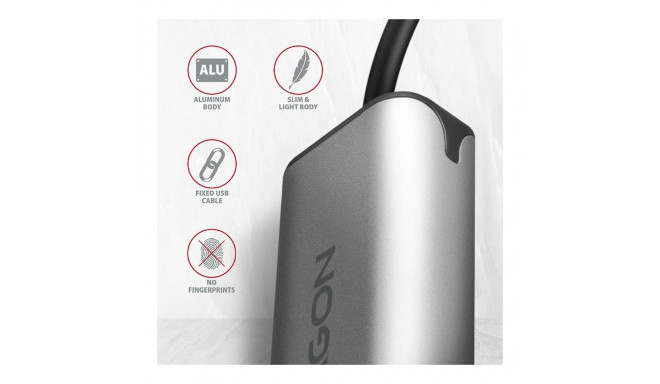 Axagon Axagon ADE-25R SUPERSPEED USB-A 2.5 GIGABIT ETHERNETCompact aluminum USB-A 3.2 Gen 1 2.5 Giga