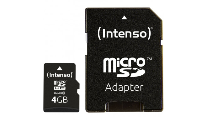 Intenso microSDHC            4GB C10 with Adapter