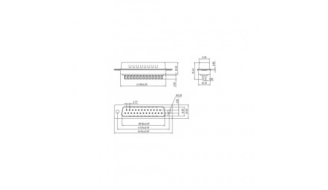 Connector Canon 25M for cable
