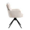 Chair LORENA swivel, white