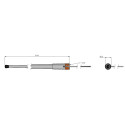 11054-611 VHF53 3 dB VHF Fibreglass Antenna 1.0 m with fixed 10m cable