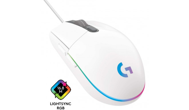 Logitech mouse G203 Lightning Gaming, white
