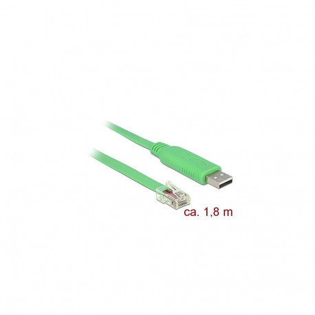 DeLOCK USB2.0 Adapt.>1x RS-232 RJ45 - USB 2.0 Type A St-St.