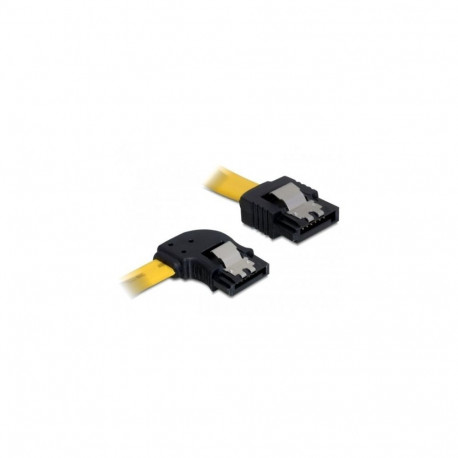 SATA Kabel gerade > nach links gewinkelt (gelb, 30cm)