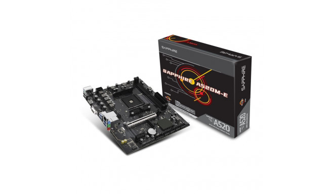 Sapphire A520M-E AMD A520 Socket AM4 micro ATX emaplaat