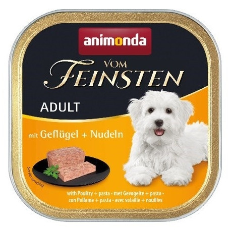 ANIMONDA Vom Feinsten Adult linnuliha ja pasta märg koeratoit 150g