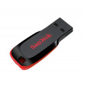 SanDisk Cruzer Blade USB mälupulk 128 GB USB Type-A 2.0 must, punane