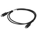 Lanberg CA-CMCM-10CU-0010-BK USB 2.0 1m USB-C M/M must kaabel