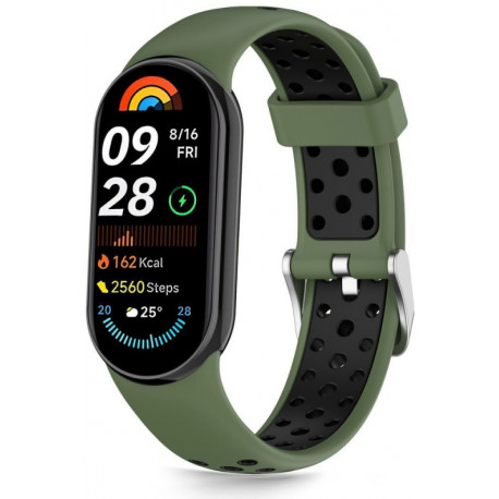 Tech-Protect kellarihm IconBand Air Xiaomi Smart Band 8/9/10, roheline/must