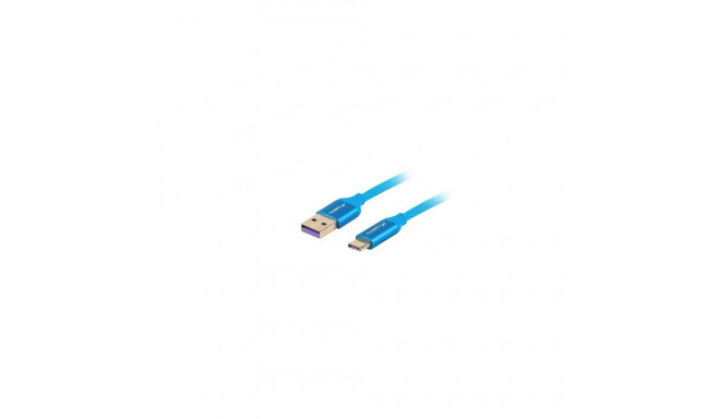 Lanberg CA-USBO-21CU-0010-BL USB cable USB 2.0 1 m USB A USB C Blue