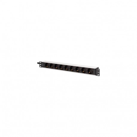 Digitus DN-95440 power distribution unit (PDU) 9 AC outlet(s) 1U Black, Silver