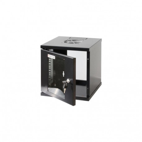 Intellinet 10" Network Cabinet - Wall Mount (Standard), 6U, 300mm Deep, Black, Assembled, Max 6