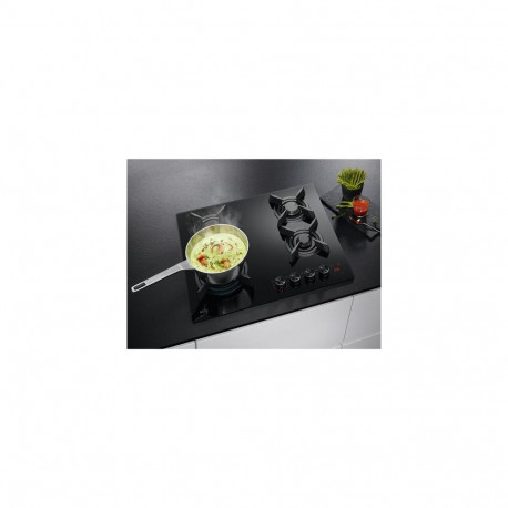 AEG HKB64453NB Black Built-in 59 cm Gas 4 zone(s)