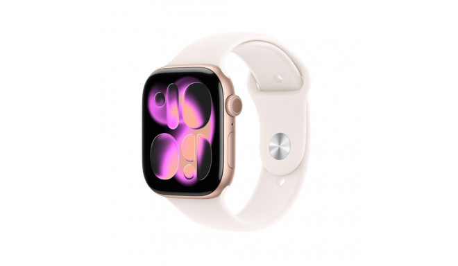 Watch Series 11 GPS 46mm Rose Gold Aluminium Case with Light Blush Sport Band - M/L