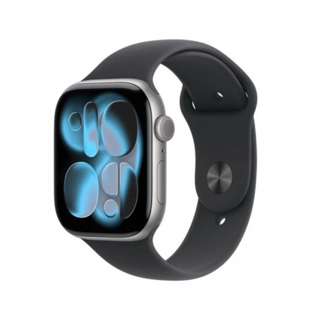 Watch Series 11 GPS 46mm kosmosehall alumiiniumkorpus musta spordirihmaga - S/M