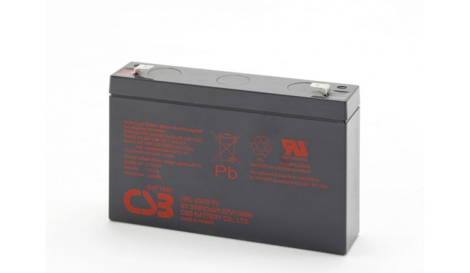BATTERY CSB HRL634WF2 34WATT 6V 9Ah