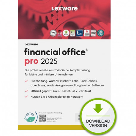 Lexware Financial Office Pro 2025 – 3 seadet, 1 aasta – ESD allalaadimine