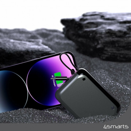 4smarts Powerbank Pocket with USB-C cable, 10000mAh, space gray