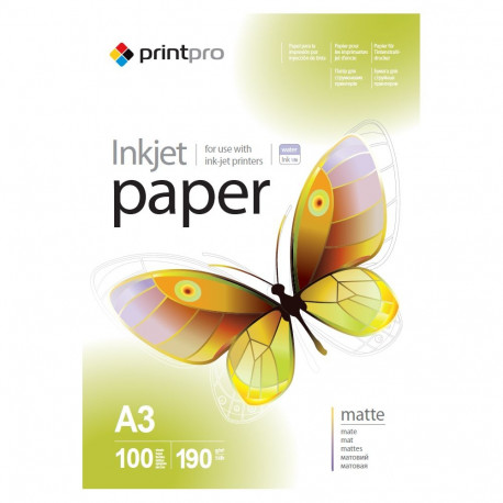 ColorWay PrintPro Photo Paper, 100 sheets | Matte | 190 g/m² | A3