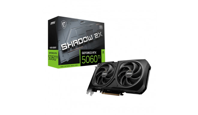 MSI GeForce RTX™ 5060 Ti 16G SHADOW 2X OC PLUS Bulk Pack | NVIDIA | 16 GB | GeForce RTX 5060 Ti | GD