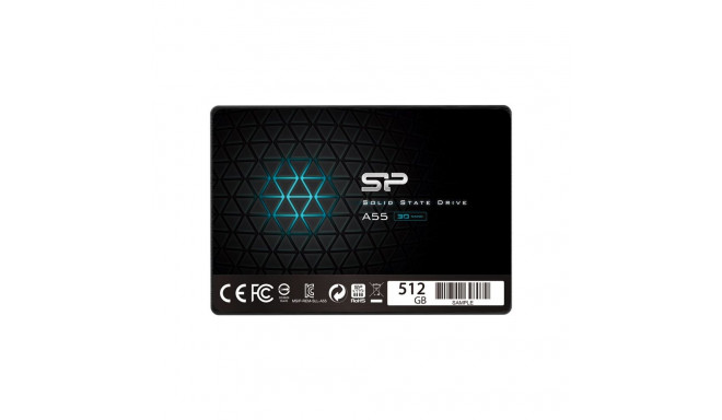 Silicon Power | A55 | 512 GB | SSD form factor 2.5" | Solid-state drive interface SATA | Read speed 