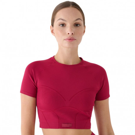 Koszulka damska 4F FNK F1737 burgund 4FRAW24TFTSF1737 60S M/L