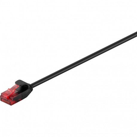 Võrgukaabel Cat6 UTP 0.25m, must, CU, Slim