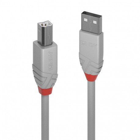 5m USB 2.0 Type A to B Cable, Anthra Line
