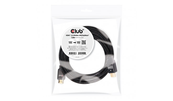 CLUB 3D HDMI 2.0 4K60Hz RedMere kaabel 10 m