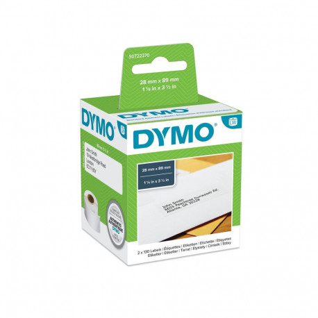 Etikett iseliimuv Dymo LabelWriter 28x89mm, S0722370 / 99010 Standard Adress Label valge (130 etiket