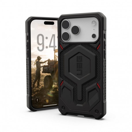 Kaitseümbris Monarch Pro Kevlar, Apple iPhone 17 Pro Max, Kevlar must, MagSafe ühilduv, Urban Armor 