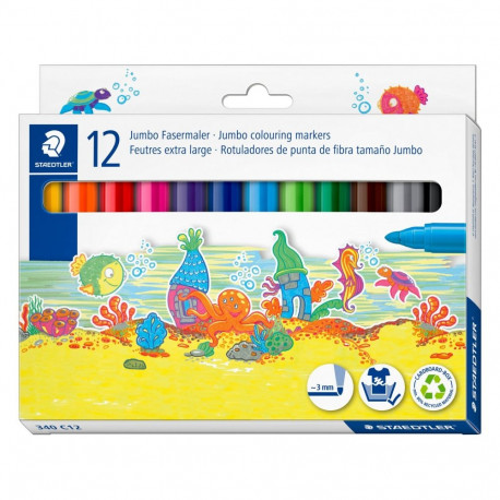 STAEDTLER Club Jumbo felt-tip pens 12 colors