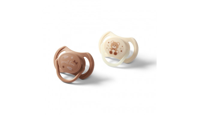 Babyono symmetrical silicone soothers 0-6 m 1669/01
