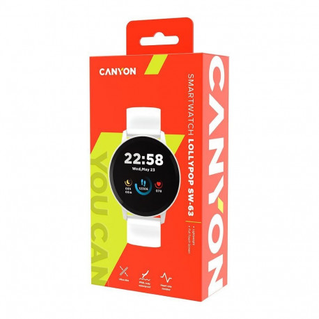 Canyon CANYON Lollypop SW-63, Smart watch, 1.3inches IPS full touch screen, Round watch, IP68 waterp