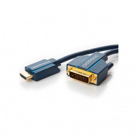 ClickTronic HQ OFC cable HDMI male  DVI-D male (24+1), gold platted, 20m