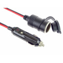 PremiumCord Car cigarette lighter extension, length 2m, 12V, 2.5A