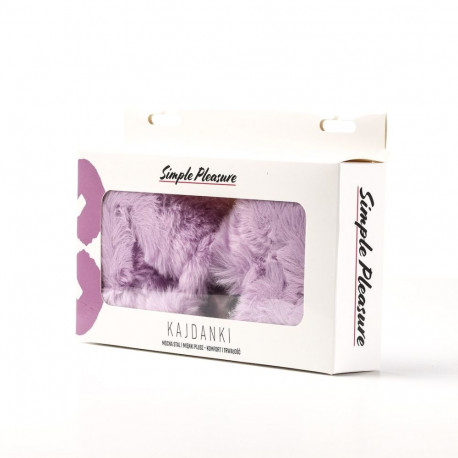 Kajdanki Erotyczne Metalowe Z Futerkiem fioletowe