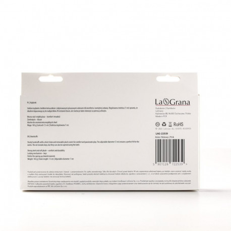 Kajdanki Erotyczne Metalowe Z Futerkiem Ciemno Różowe