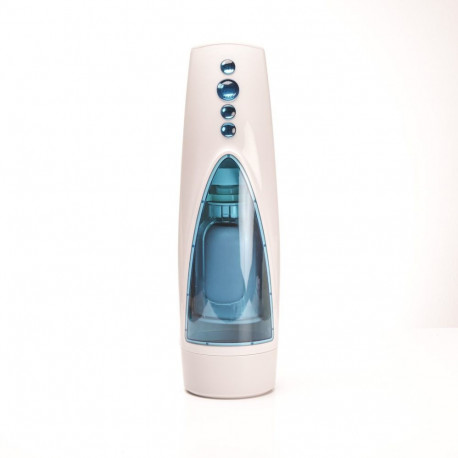 Masturbator Z Wibracją Ssaniem Wagina Cyberskóra Ładowany Usb Biały