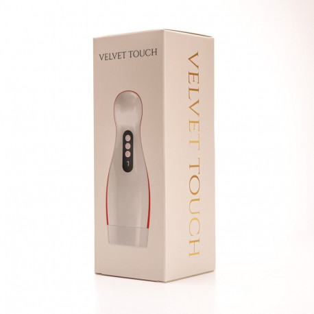 Masturbaator vibratsiooni ja imemisfunktsiooniga Cyberskin USB-laetav, valge