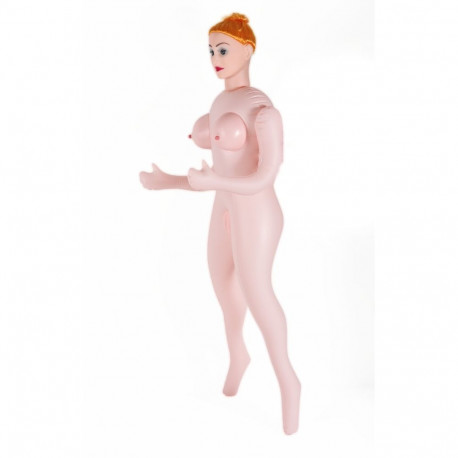 Naiste täispuhutav nukk Caroline 3D-peaga