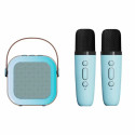 ZS55B ZESTAW KARAOKE BLUETOOTH GŁOŚNIK    + 2x MIKROFON NIEBIESKI