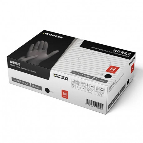 Wortex nitriilkindad M puudrita, 100 tk pakis