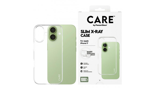 CARE by PanzerGlass Fashionable X-Ray Soft Basic Case for iPhone 17 - Transparent