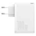 Baseus GaN2 Pro fast charger 100W USB / USB Type C Quick Charge 4+ Power Delivery white (CCGAN2P-L02 Baseus GaN2 Pro fast charger 100W USB / USB Type C Quick Charge 4+ Power Delivery white (CCGAN2P-L02