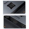Baseus bidirectional switch splitter switcher HDMI - 2x HDMI 4K / 30 Hz gray (CAHUB-BC0G)